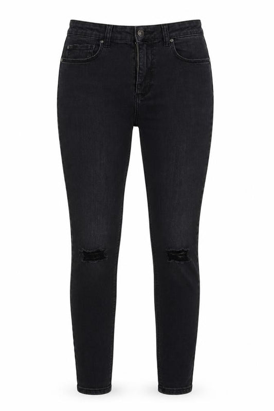 Denim Co. Womens Black  Cotton Skinny Jeans Size 10 L26 in Slim Zip