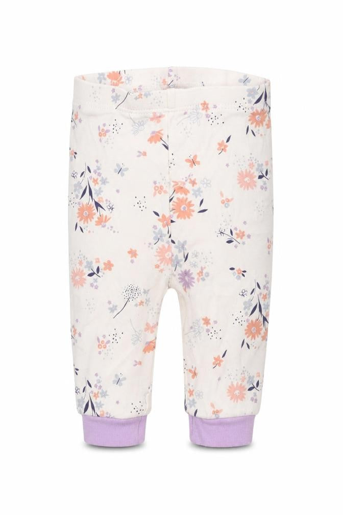 George Girls Purple Floral Cotton Capri Trousers Size 3-6 Months  Pullover