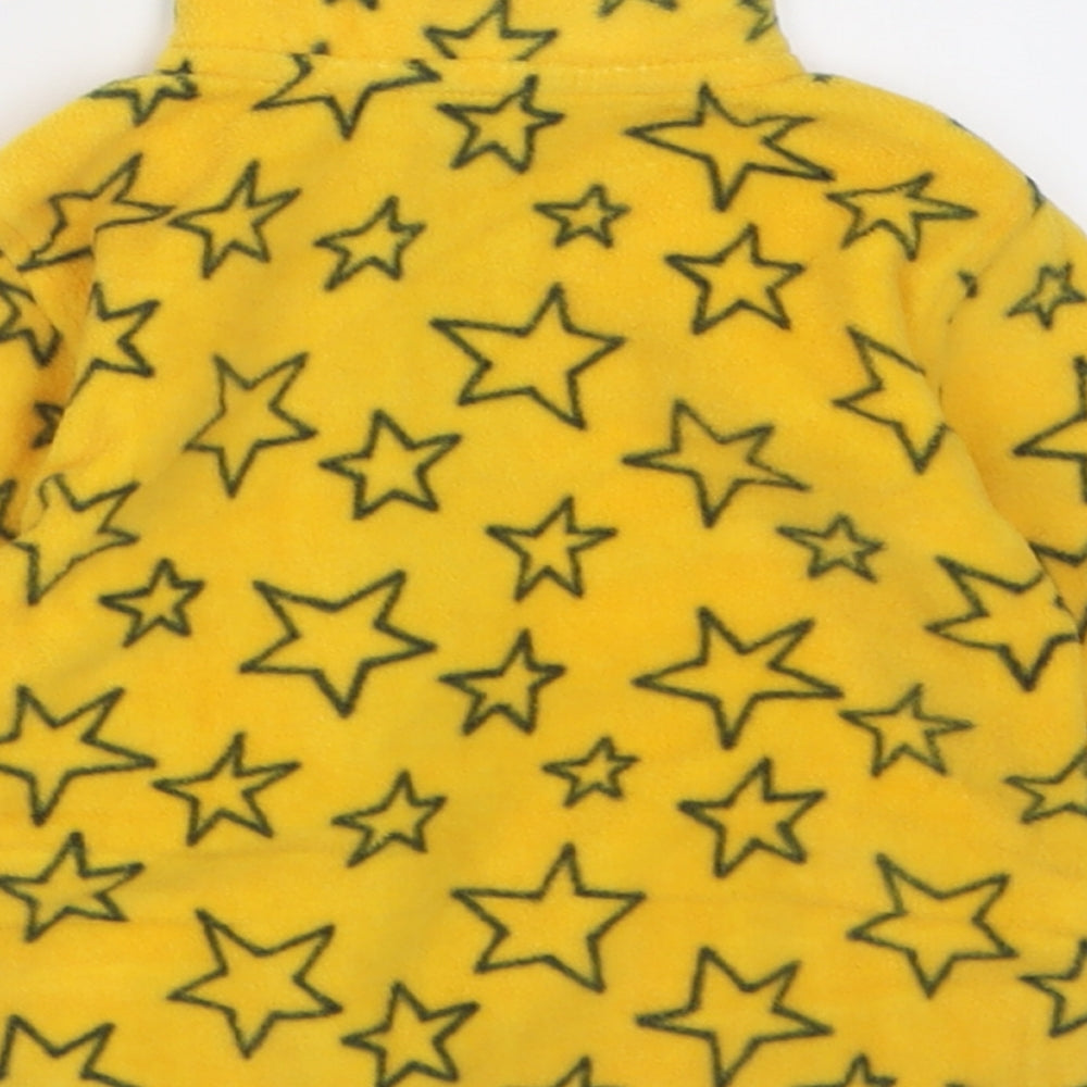 Dunnes Stores Boys Yellow Geometric Polyester Full Zip Jumper Size 6-9 Months  Zip - Star Pattern