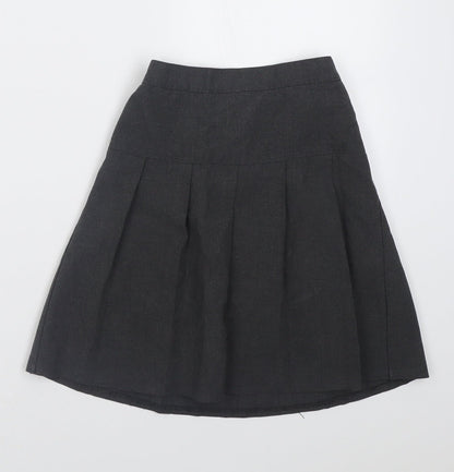 Dunnes Girls Grey  Polyester A-Line Skirt Size 5-6 Years  Regular Pull On - School Wear