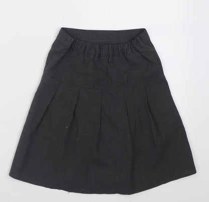 Dunnes Girls Grey  Polyester A-Line Skirt Size 5-6 Years  Regular Pull On - School Wear