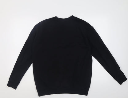 Preloved H&M Womens Black  Cotton Pullover Sweatshirt Size S  Pullover - Back