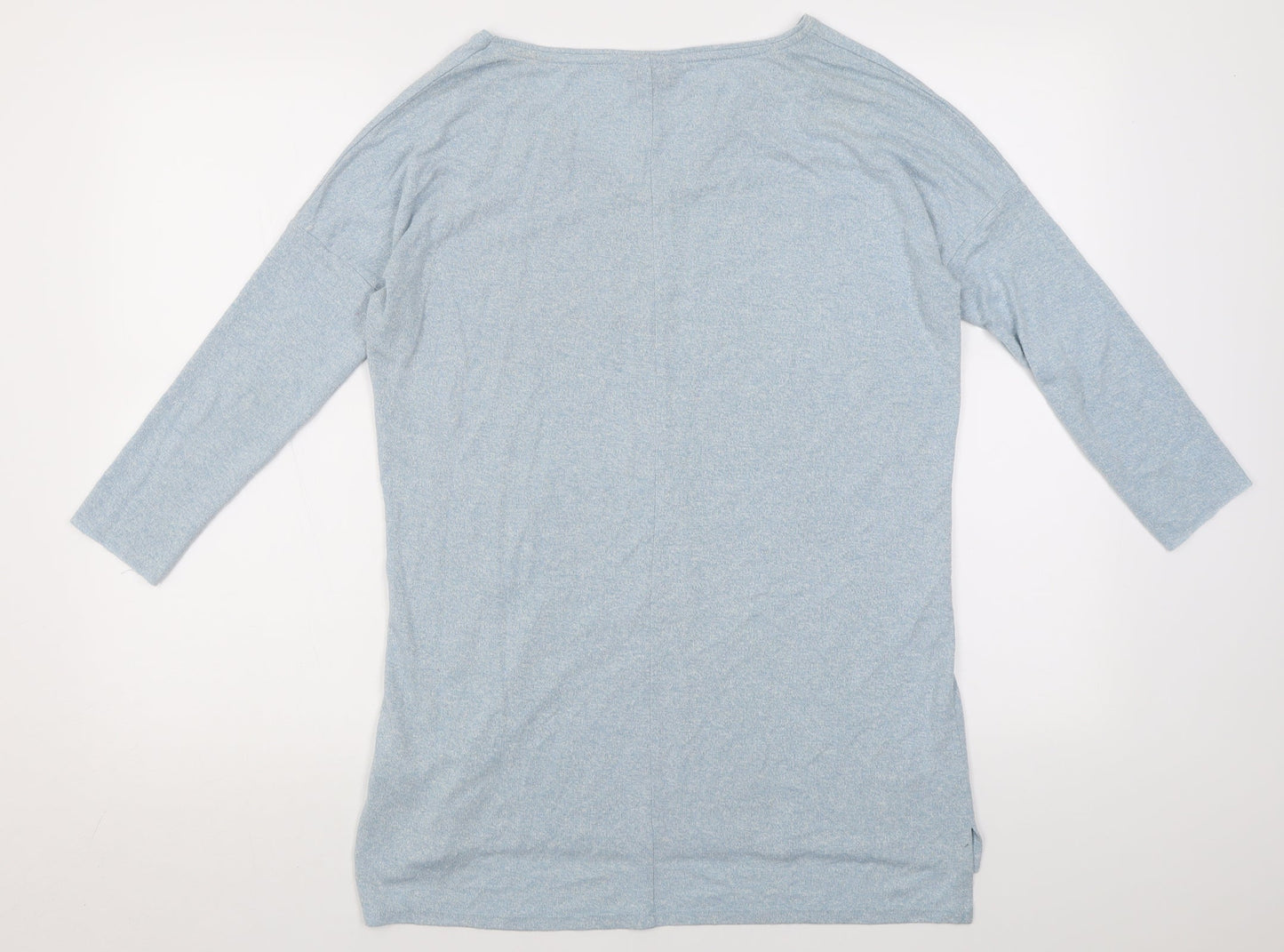 Topshop Womens Blue V-Neck  Viscose Pullover Jumper Size 10