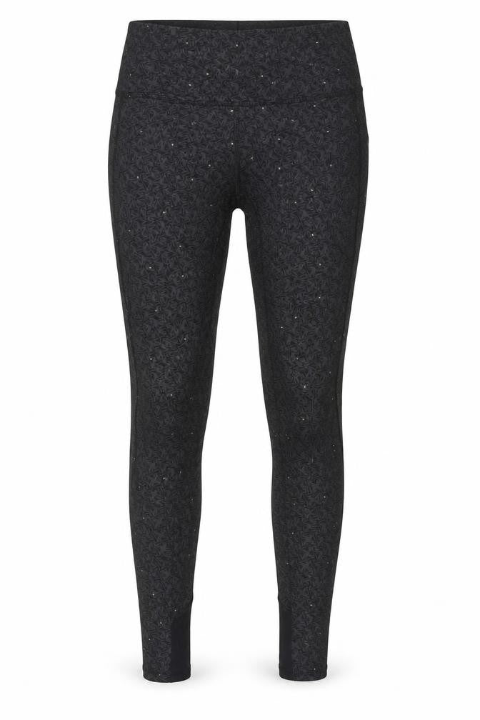 NEXT Womens Black Geometric Polyester Compression Leggings Size 6 L29 in Regular