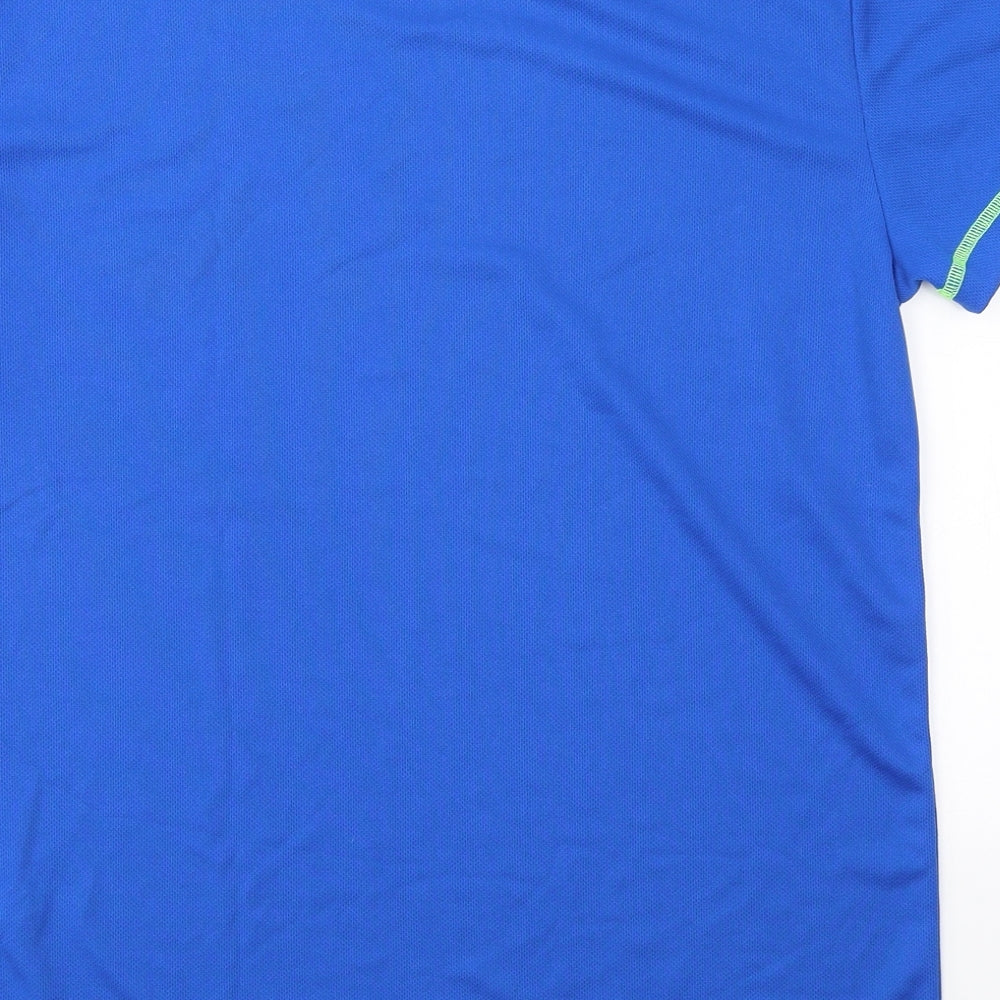 Crivit Mens Blue  Polyester Pullover T-Shirt Size S Round Neck