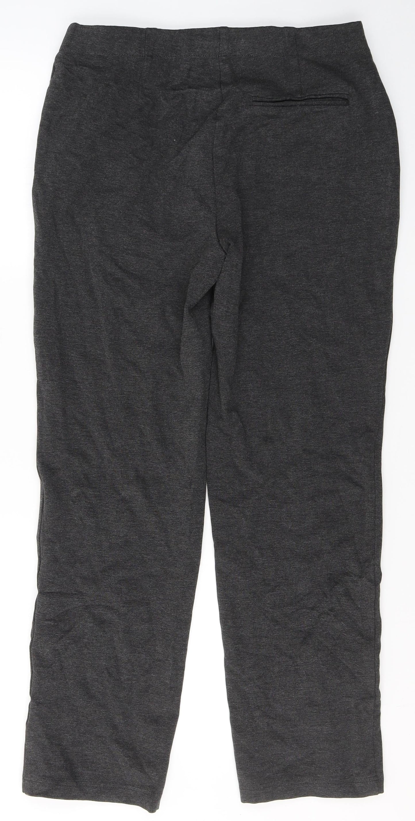 Marks and Spencer Womens Grey  Viscose Trousers  Size 12 L28 in Regular