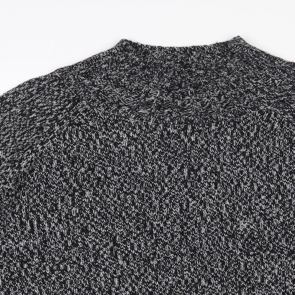 NEXT Womens Black Mock Neck  Acrylic Pullover Jumper Size M