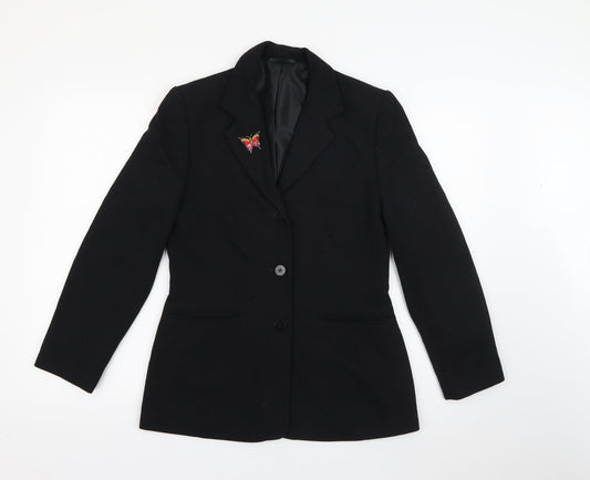 BHS Womens Black   Jacket Blazer Size 10   - Butterfly