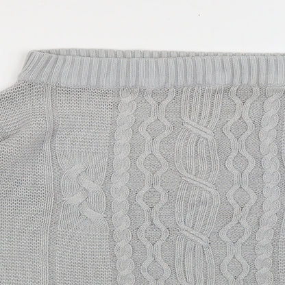 Be you Womens Grey Scoop Neck  Acrylic Pullover Jumper Size 12