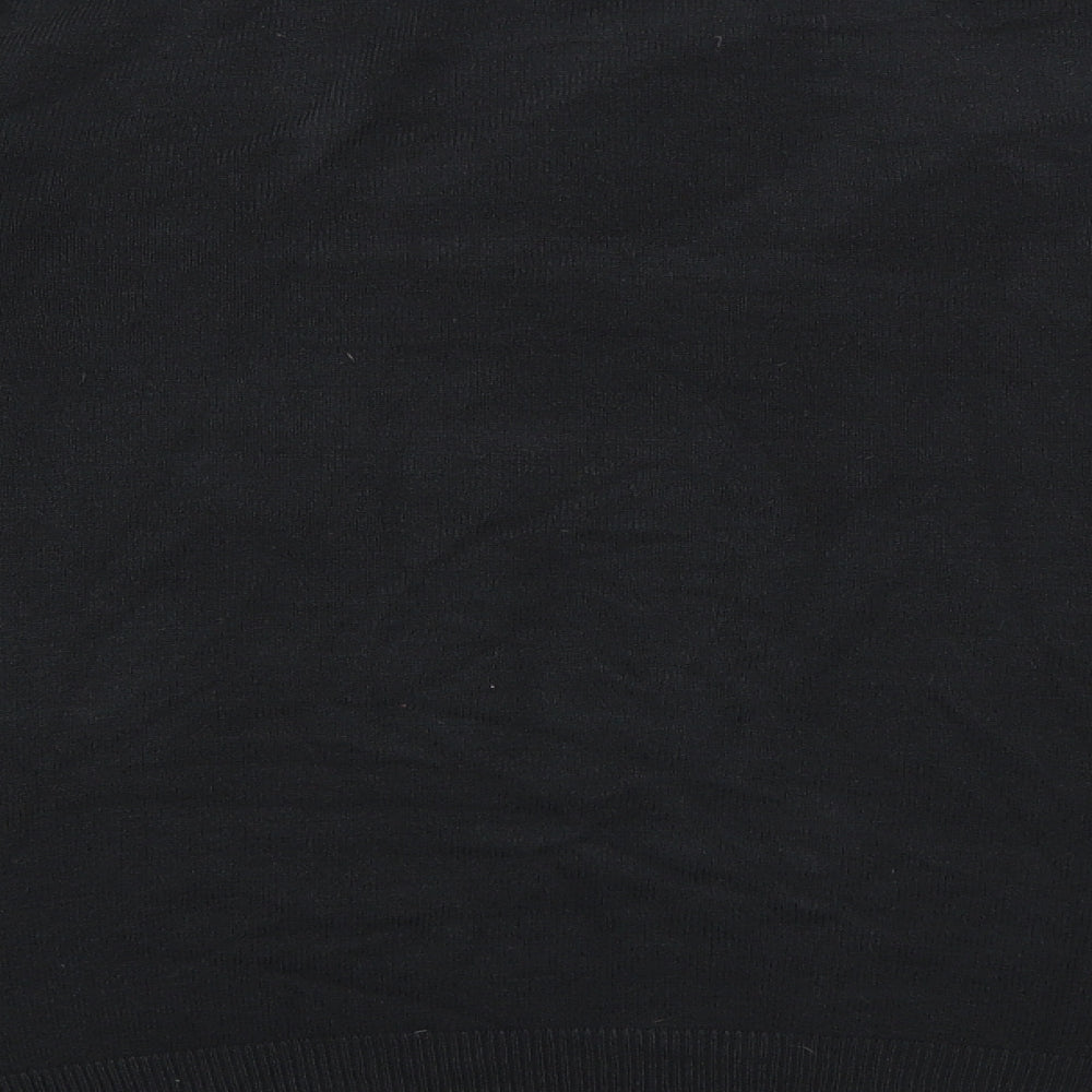 BHS Mens Black Crew Neck  Acrylic Pullover Jumper Size M