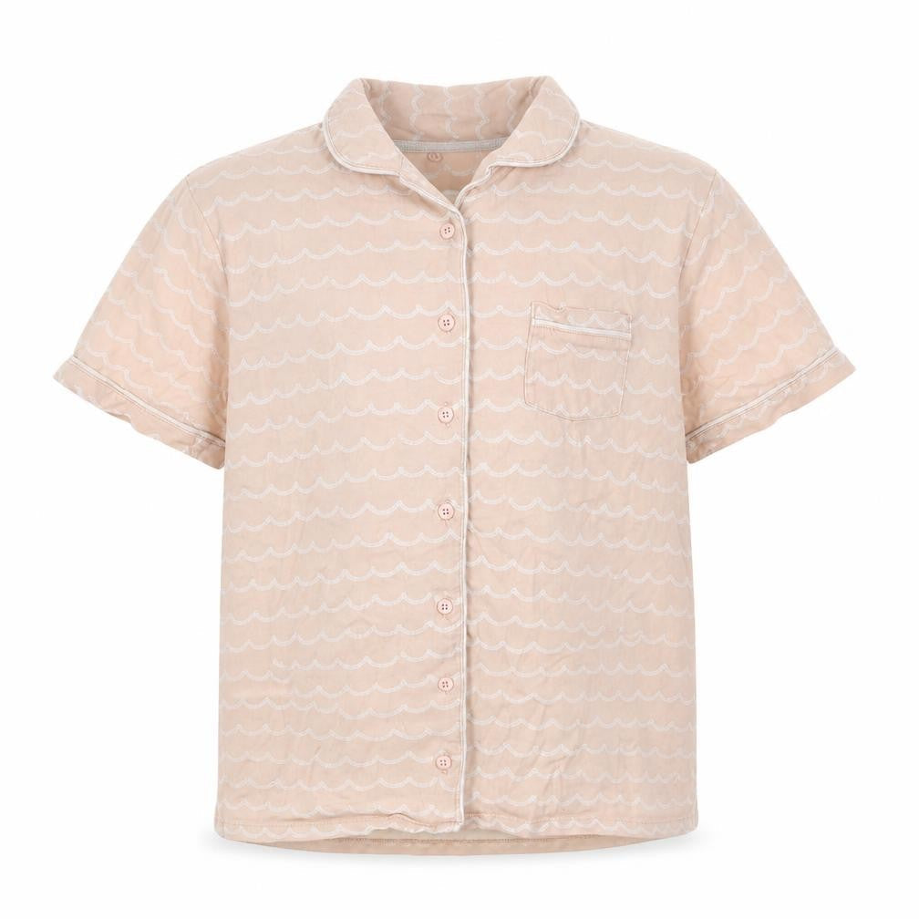 George Girls Pink Geometric Cotton Top Pyjama Top Size 11-12 Years  Button