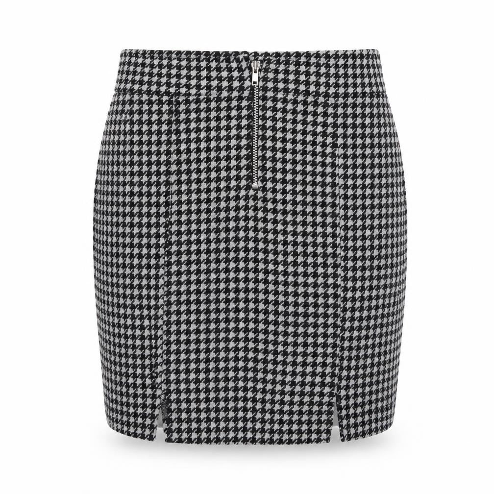 George Girls Black Houndstooth Polyester Straight & Pencil Skirt Size 11-12 Years  Regular Zip
