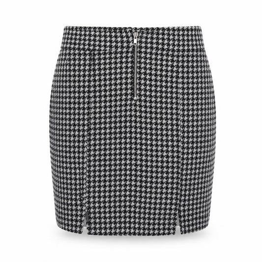 George Girls Black Houndstooth Polyester Straight & Pencil Skirt Size 11-12 Years  Regular Zip