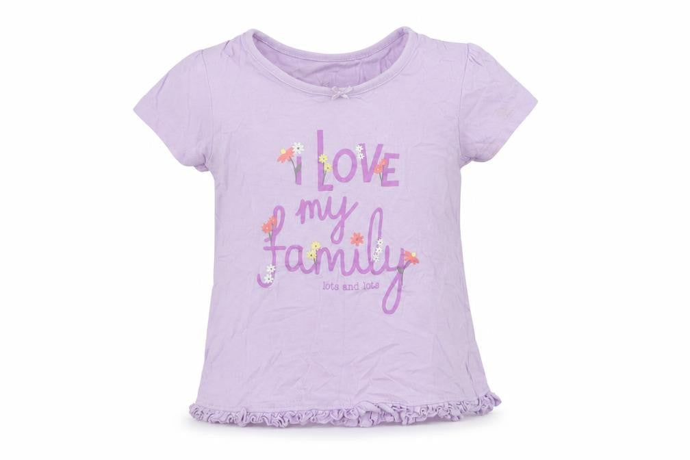 George Baby Purple  Cotton Basic T-Shirt Size 12-18 Months Crew Neck  - Love My Family