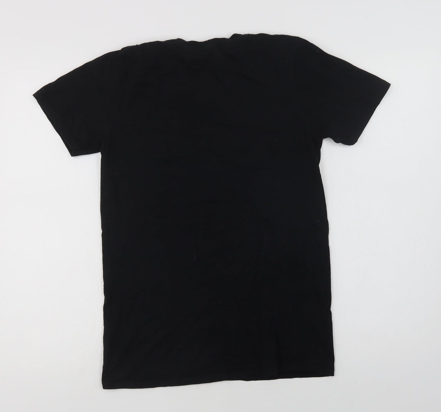 Gildan Womens Black  Cotton Basic T-Shirt Size S Crew Neck