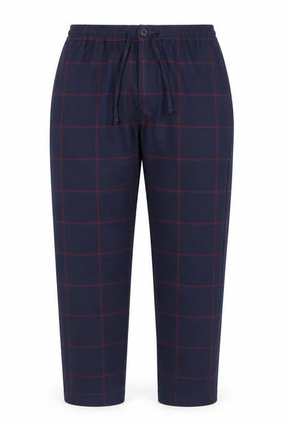 Topman Womens Blue Plaid Polyester Trousers  Size 32 in L32 in Regular Drawstring