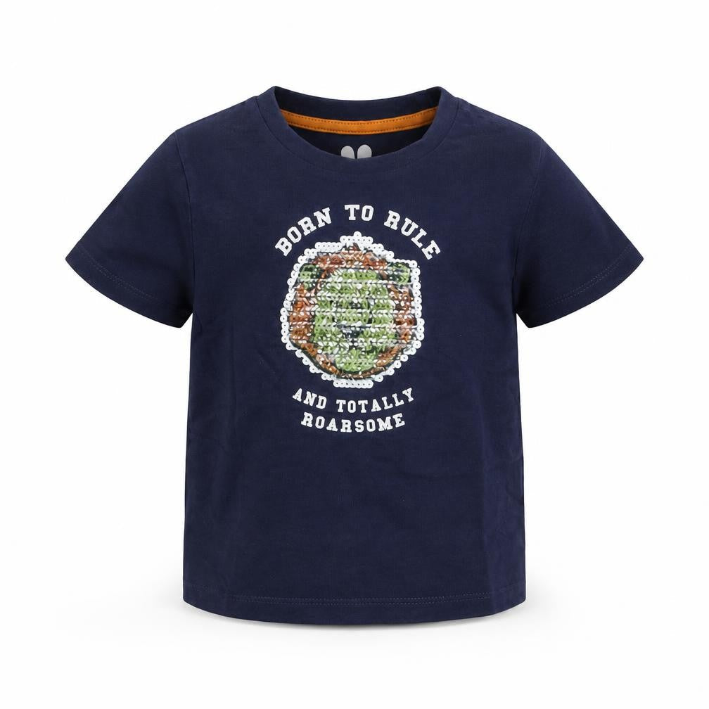 Very Baby Blue  Cotton Basic T-Shirt Size 18-24 Months Crew Neck  - Born To Rule