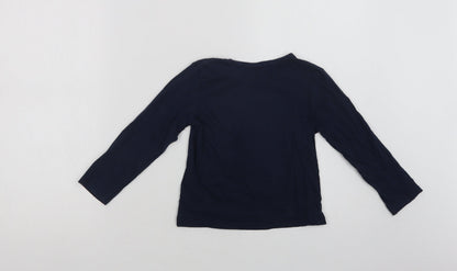 Preloved H&M Boys Blue  Cotton Basic T-Shirt Size 3-4 Years Crew Neck  - Lego - Back