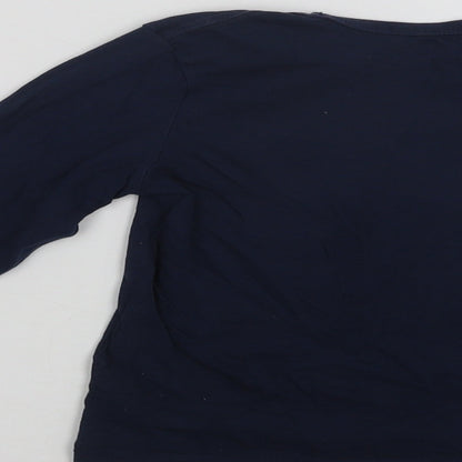 Preloved H&M Boys Blue  Cotton Basic T-Shirt Size 3-4 Years Crew Neck  - Lego - Label