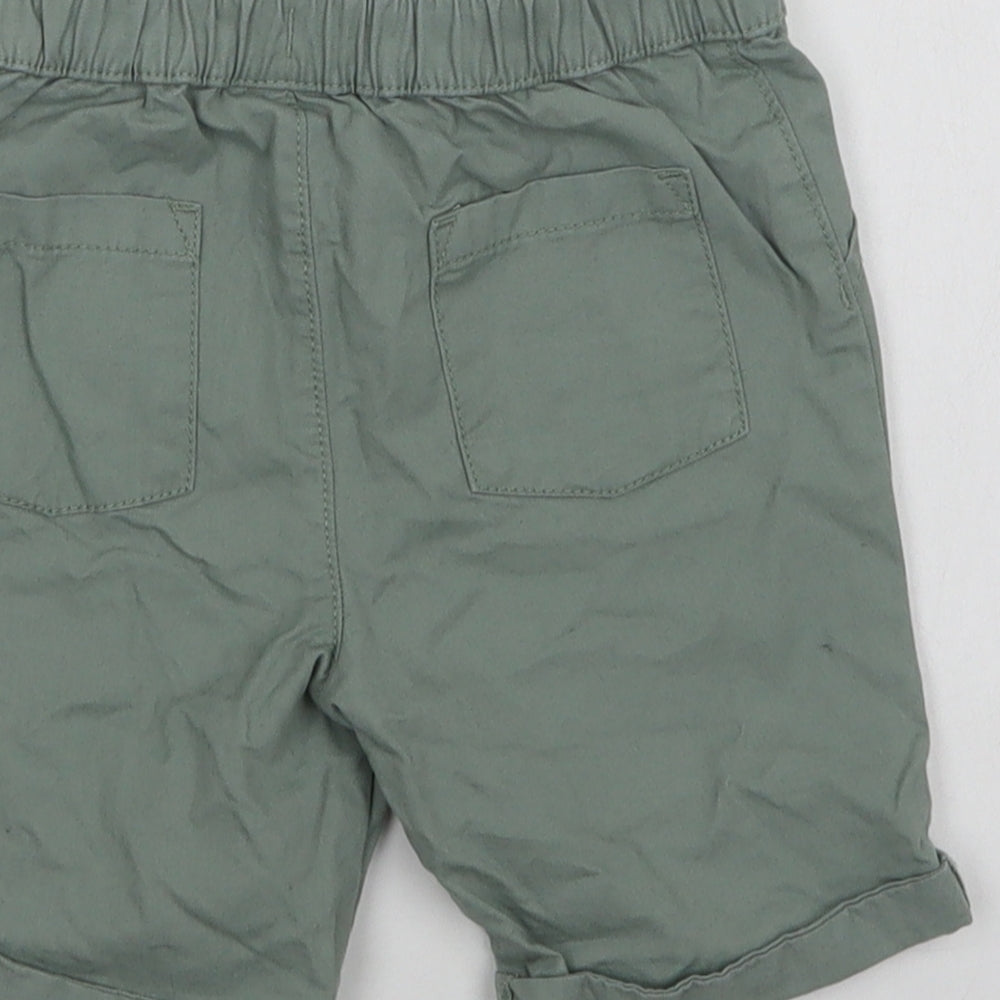 F&F Baby Green  Cotton Cropped Trousers Size 18-24 Months  Button