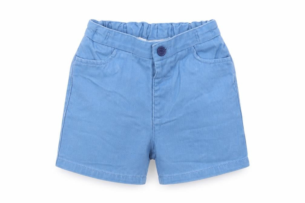 Little Bird Baby Blue  Cotton Cropped Trousers Size 12-18 Months  Button