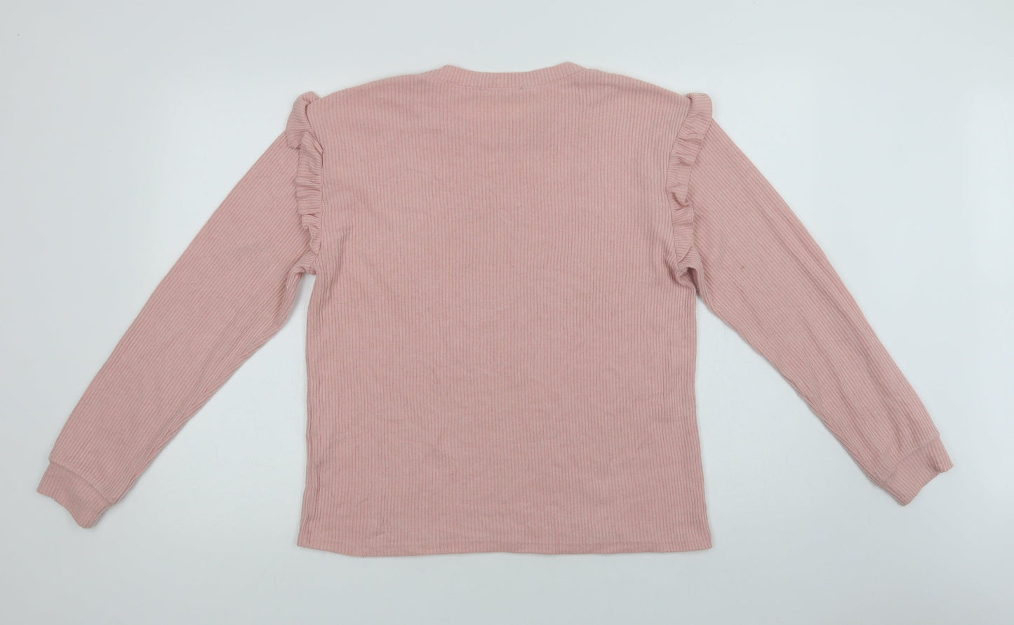 New Look Womens Pink Crew Neck  Polyester Shrug Jumper Size M