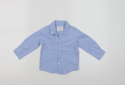 Primark Baby Blue  Cotton Basic Button-Up Size 12-18 Months Collared Button
