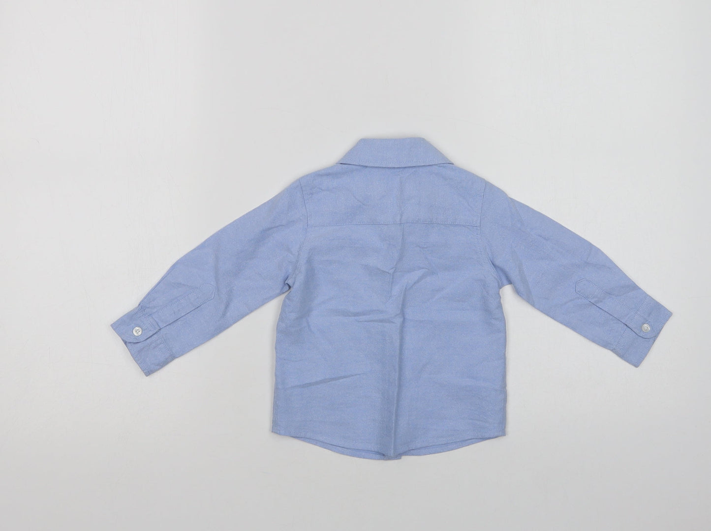 Primark Baby Blue  Cotton Basic Button-Up Size 12-18 Months Collared Button