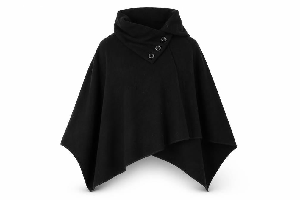 Preworn Womens Black   Jacket Poncho One Size