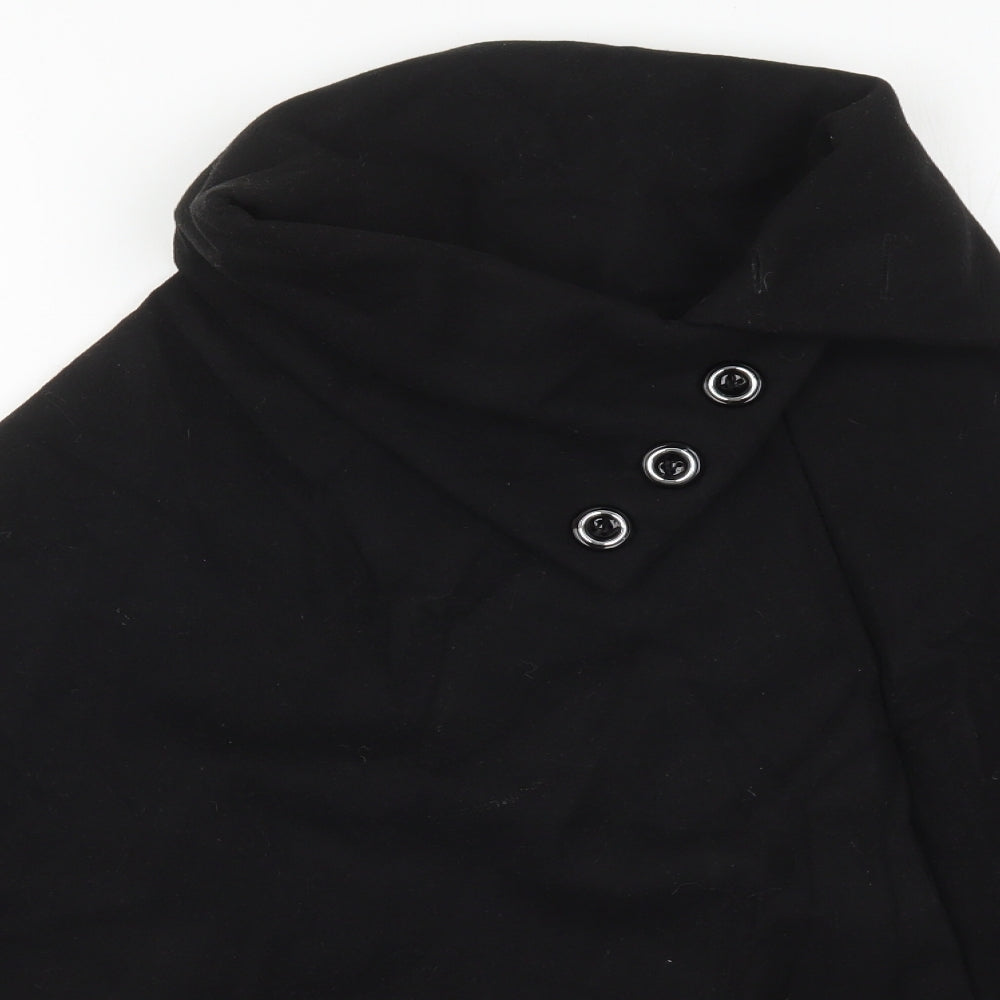 Preworn Womens Black   Jacket Poncho One Size
