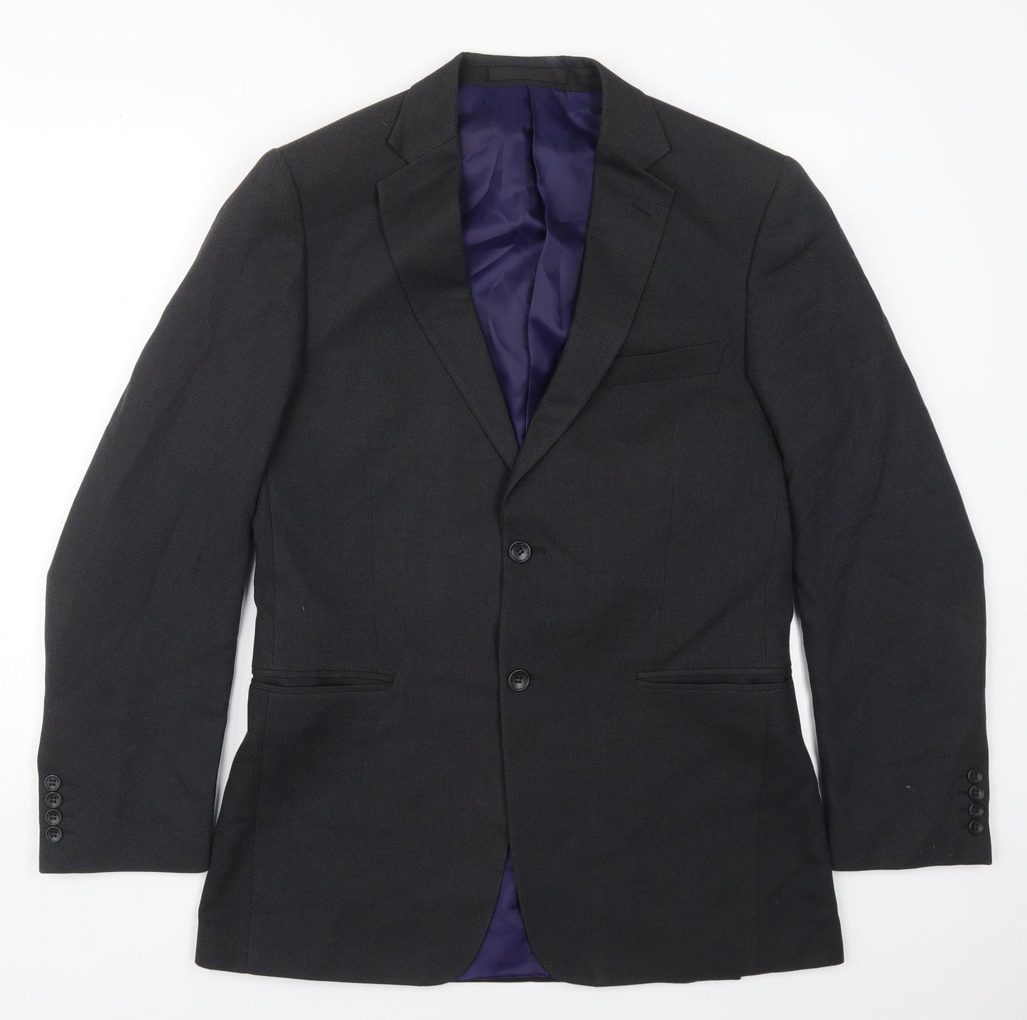 Marks and Spencer Mens Grey  Polyester Jacket Suit Jacket Size 40