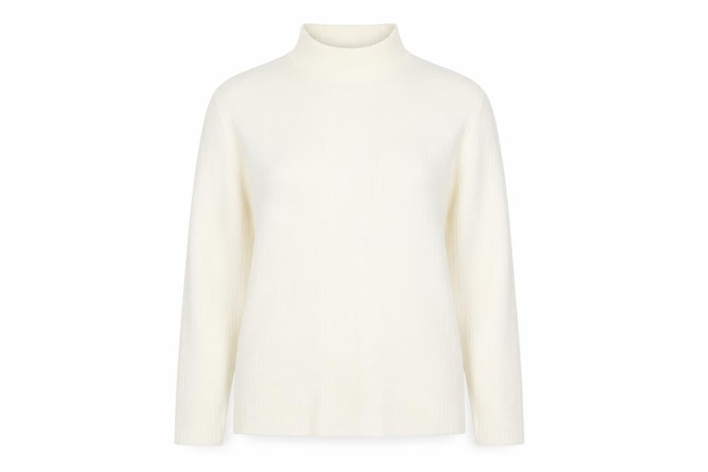 Emreco Womens White Round Neck  Acrylic Pullover Jumper Size 18