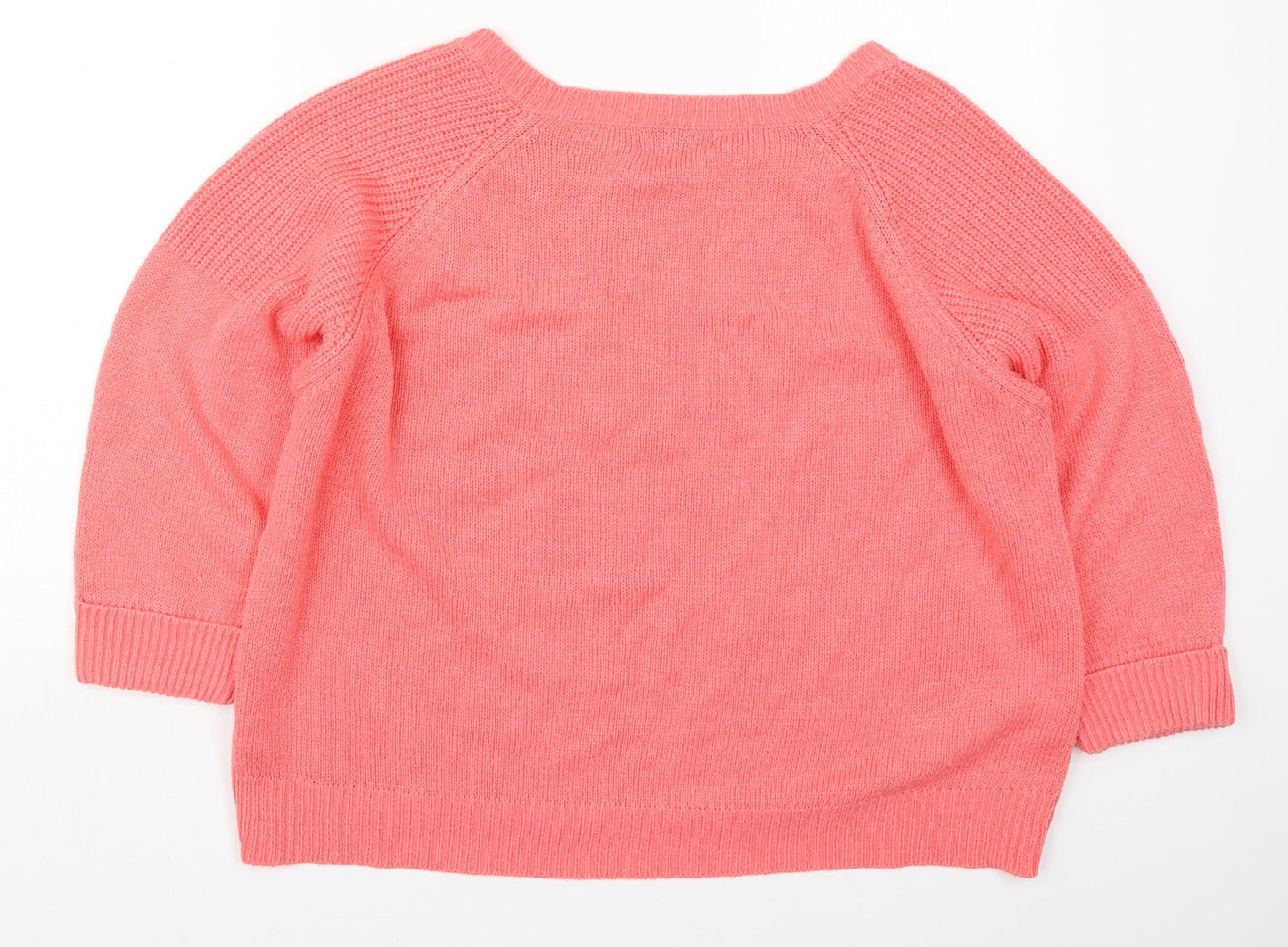 Originals Womens Pink Boat Neck  Acrylic Pullover Jumper Size XL