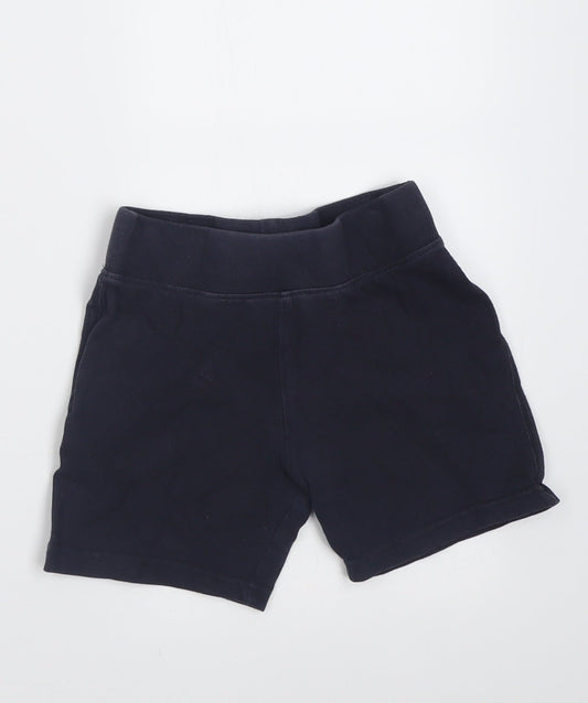 Matalan Girls Blue  Cotton Biker Shorts Size 7 Years  Regular  - School Wear