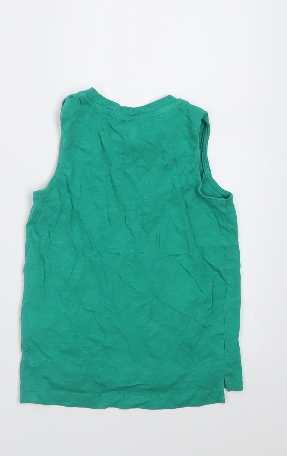 F&F Girls Green  Cotton Basic Tank Size 2-3 Years Crew Neck Pullover