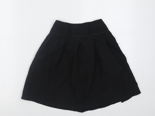 TU Girls Black  Polyester A-Line Skirt Size 9 Years  Regular Pull On - School Wear