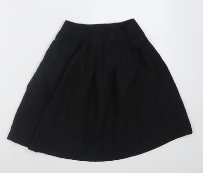 Preloved TU Girls Black  Polyester A-Line Skirt Size 9 Years  Regular Pull On - School Wear - Back