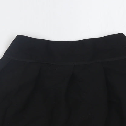 Preloved TU Girls Black  Polyester A-Line Skirt Size 9 Years  Regular Pull On - School Wear - Detail