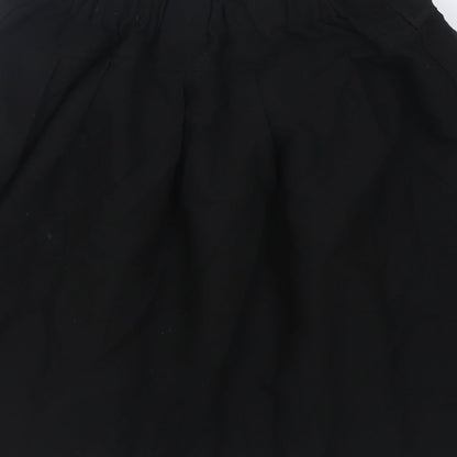 Preloved TU Girls Black  Polyester A-Line Skirt Size 9 Years  Regular Pull On - School Wear - Label