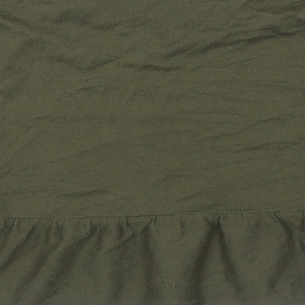 Marks and Spencer Womens Green V-Neck  Acrylic Pullover Jumper Size 14