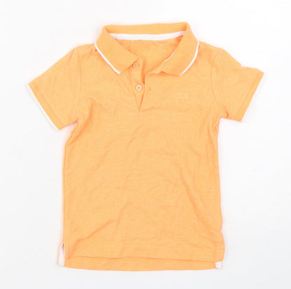 Dunnes Boys Orange  Polyester Basic Polo Size 2-3 Years Collared Pullover