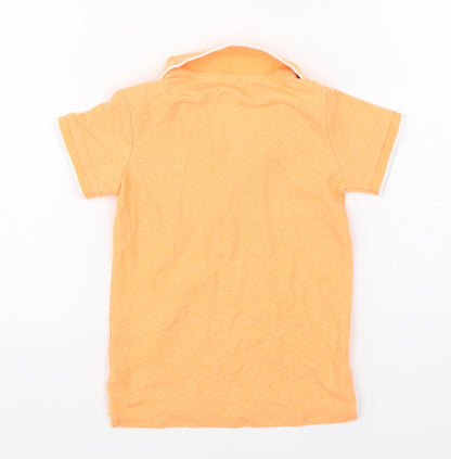 Dunnes Boys Orange  Polyester Basic Polo Size 2-3 Years Collared Pullover