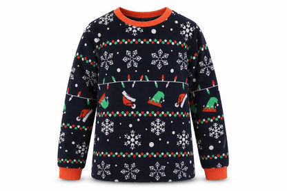 Star Boys Multicoloured Geometric Polyester  Pyjama Top Size 7-8 Years  Pullover - Christmas