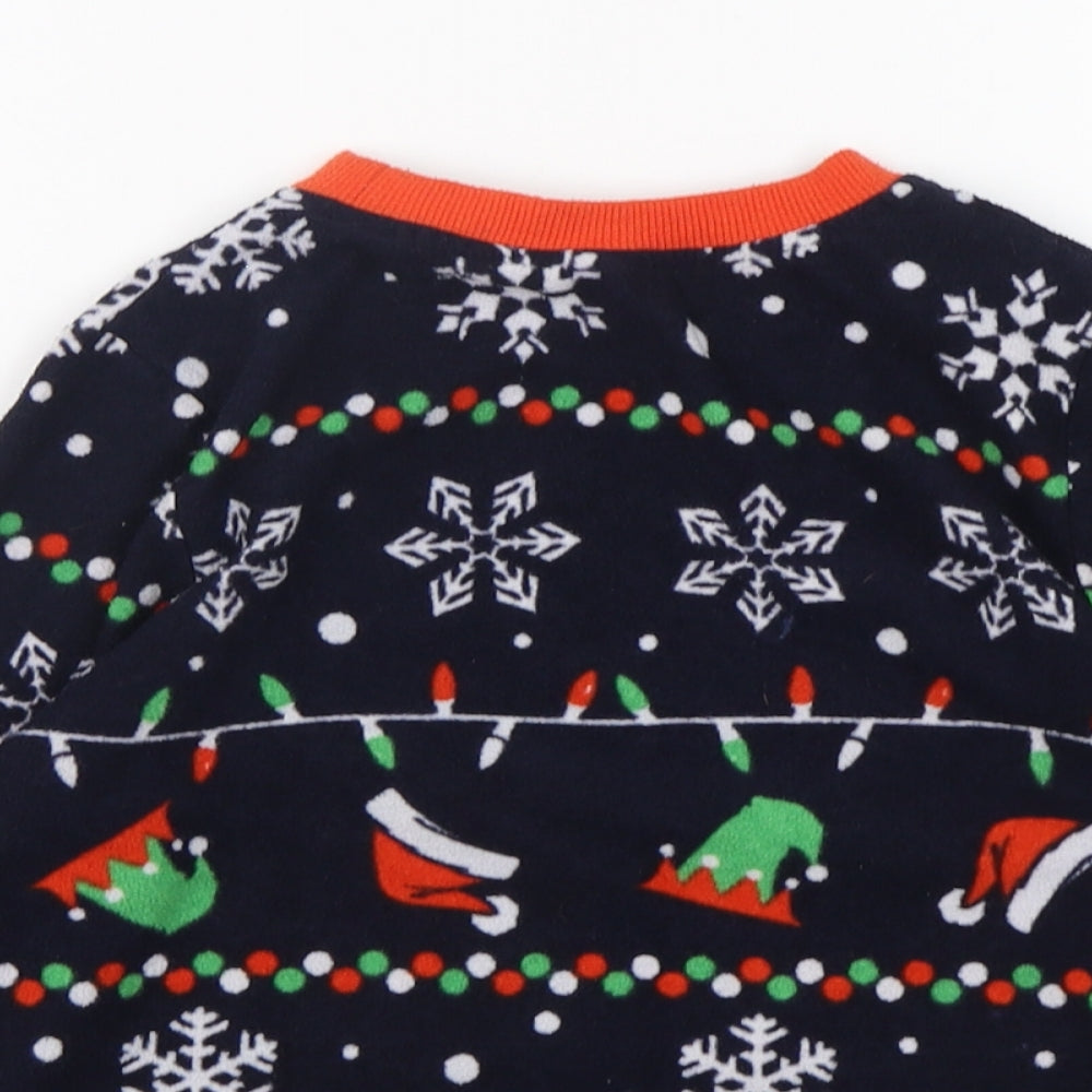 Star Boys Multicoloured Geometric Polyester  Pyjama Top Size 7-8 Years  Pullover - Christmas