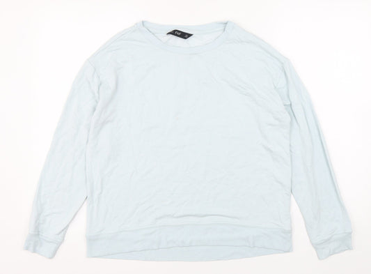 F&F Womens Blue  Viscose Pullover Sweatshirt Size 10  Pullover