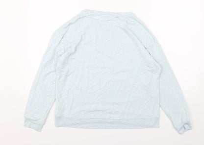 F&F Womens Blue  Viscose Pullover Sweatshirt Size 10  Pullover