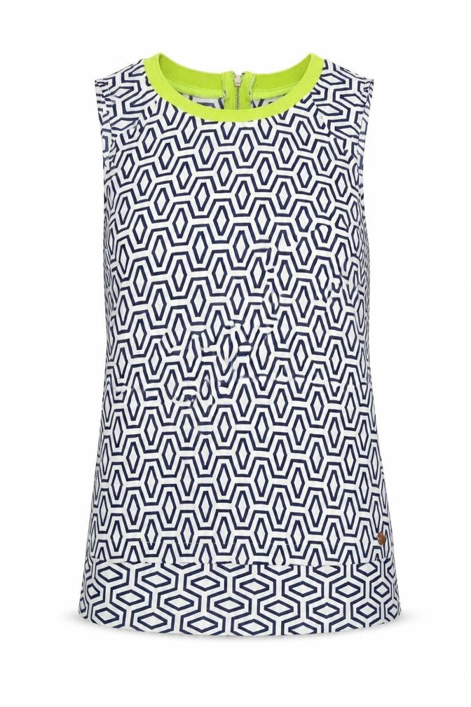 Rant&Rave Womens White Geometric Polyester Camisole Blouse Size 10 Round Neck