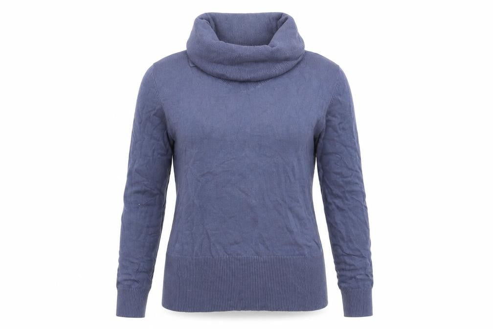 Florence & Fred Womens Blue High Neck  Viscose Pullover Jumper Size 8