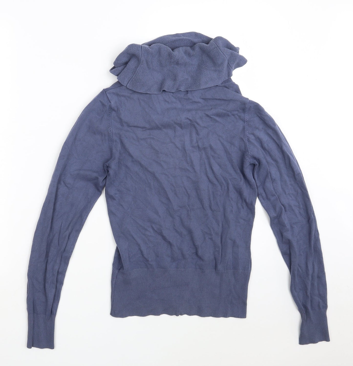 Florence & Fred Womens Blue High Neck  Viscose Pullover Jumper Size 8