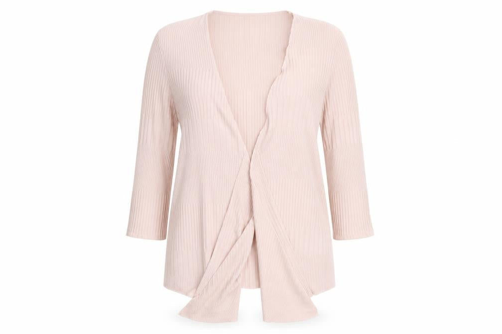 Per Una Womens Pink V-Neck  Polyester Wrap Jumper Size 14